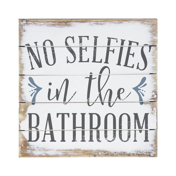 Sincere Surroundings PET1115 Sans Selfies 6 x 6, Blanc