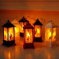 thumbnail image 5 of Christmas Wind Lantern LED Electronic Candle Night Light Christmas Gift Desktop Decoration Ornaments, White, Snowman, 5 of 5