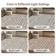 thumbnail image 7 of ODIKA 4'x6' Gray Fog Modern Abstract Geometric Striped Washable Area Rug Contemporary Minimalist Scattered Rectangle Block Pet Friendly, Non-Shedding for Bedroom, Reading Nook, 7 of 7