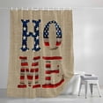 thumbnail image 4 of Beige Vintage Shower Curtain Set, Waterproof Shower Curtains for Bathroom, American Flag Farmhouse Retro Art Rustic Washable Fabric Cloth Bath Curtain for Bathtub Decoration with Hooks 60x72 Inches, 4 of 9