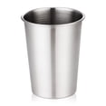 thumbnail image 2 of Matsuzay Taza de café de acero inoxidable para agua potable, taza para té, bebidas espesas, soporte apilable reutilizable, regalo para acampar, hogar y Mostrada Plata 260ML Matsuzay HA010590-01, 2 of 6