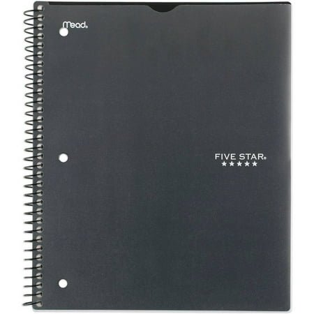 Spiral Notebook 1 Subject Wide Ruled Customizable - Assorted Colors by Five Star