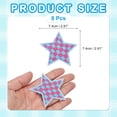 thumbnail image 2 of Uxcell 8 Pcs Parches Bordados en Forma de Estrella para Planchar, Apliques Bordados, Parches para Chaquetas, Colección de Denim, Ropa, Vestidos, Sombreros, Jeans, Accesorio de DIY, Azul/Rosa, 2 of 6