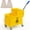 Yellow-22 Quart, variant on 22 Quart Yellow Compact Mop Bucket with Side Press Wringer and Wheels