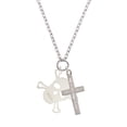 thumbnail image 2 of Delight Jewelry Acrylic Large Clear Skull I Have Plans for You Engraved Cross Zoey Necklace, 28", 2 of 4