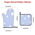 thumbnail image 4 of ZNDUO Oven Mitts and Pot Holders Sets, Vintage Daisy Floral Pattern Non-Slip Cooking Oven Mitt, 4 of 8