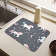 thumbnail image 5 of Dish Drying Mat Absorbent Dish Drainer Kitchen Counter 19.7x15.7inch Dish Drying Pad for Countertops Sinks Draining Racks Unicorns and Stars, 5 of 9