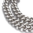 thumbnail image 2 of 3m Tarnish Resistant 201 Stainless Steel Curb Chain Twisted link Chains Faceted Unwelded Stainless Steel Color 14x11.5~12x4.5~5mm, 2 of 3