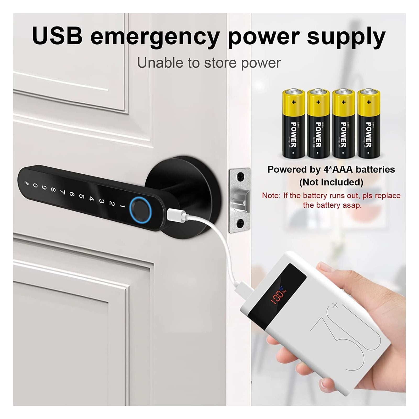 Tuya Fingerprint door lock for Bedroom Apartment Smart Smart Door Lock Password Electronic Digital Lock Keyless Entry Door Knobs ,Easy Installation