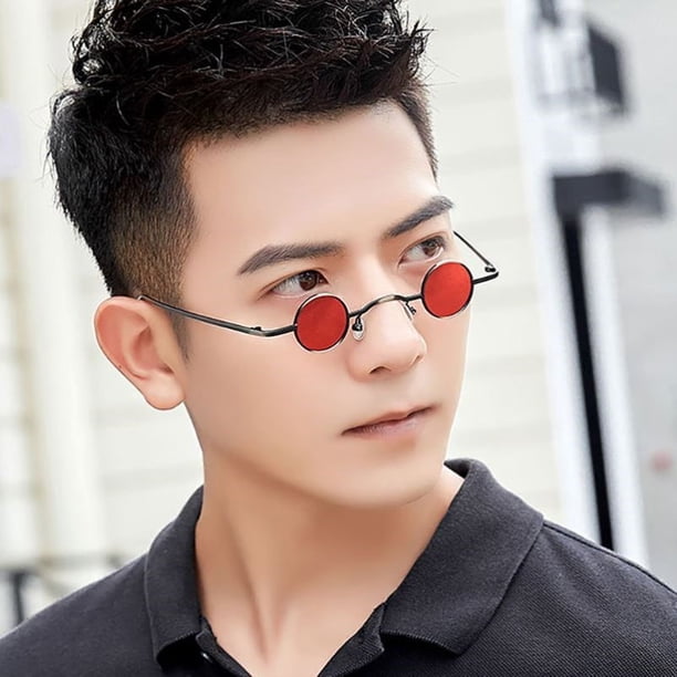 Gafas de sol redondas ultrapequeñas de metal para hombres y mujeres Mini gafas divertidas Gafas de sol Hip Hop