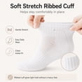 thumbnail image 5 of 6 Pairs Women's Running Ankle Socks Athletic Sport Socks Cushioned, 5 of 10