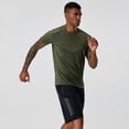 thumbnail image 4 of Top para correr Hombres Camisas casuales Entrenamiento Liso Gimnasio Absorbe la humedad Camisetas atléticas activas de manga corta, 4 of 6