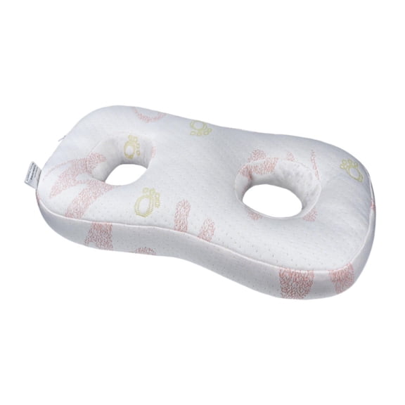 Esquirla Ear Piercing Pillow Sleeping Pillow Comfortable Guard Protector Pillow Hollow Center Cloth Material Suitable for Side Sleepers Living Room Bedroom Pink