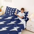 thumbnail image 3 of Erosebridal Cute Graffiti Lightning Queen Sheet Sets,Deepblue And White Bed Set For Boy Teens 4 Pieces, 3 of 6
