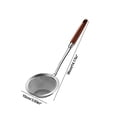 thumbnail image 3 of Stainless Steel Funnel Strainer Fine Mesh Wooden Handle Kitchen Sieve Filtering for Cooking Baking, Silver, 3 of 9