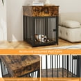 thumbnail image 5 of Furvclv Dog Crate Furniture, Decorative Dog Kennel, Wooden Dog Crate Cage Kennel Furniture With Drawer, Anti-Chewing Iron Tube, Indoor Dog House For Small Dogs, 5 of 9