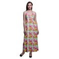 thumbnail image 1 of Bimba Robe Longue d'Été Sans Manches à Imprimé Teinture sur Nœuds Florale pour Femme, Décontractée, Maxi, de Plage - Grand, 1 of 6