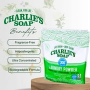Charlie's Soap, Laundry Powder 300 Loads, Fragrance Free, 8 lbs, 1 Pack