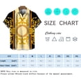 thumbnail image 6 of Rebaike Men's Luxury Baroque Print Shirt Gold Pattern Button Down Short Sleeve Shirt Designer-Inspired Party Top, 6 of 7
