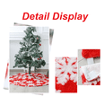 thumbnail image 5 of 36 Inch Red Fleece Christmas Tree Skirt with 3D White Snowflake, Faux Fur Fuzzy Holiday Party Indoor Home Tree Mat for Gifts Xmas Tree Decorations, 5 of 6