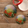 thumbnail image 6 of SKYSONIC 2 pcs Flowers Poppies Landscape Pot Holders Trivets, Heat Resistant Trivets,Oil Paintings Floral Cotton Thread Weave Mats for Hot Pads Pans Pot Bowl Teapot, 6 of 7