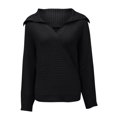 thumbnail image 4 of Vedolay Fall Sweater Womens Sweater 2023 Long Sleeve Ribbed Knit Loose Oversized Pullover Sweaters,Black M, 4 of 4