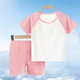 thumbnail image 2 of fatyb Garçons Filles Été Ensembles 2 Pcs T-Shirts à Manches Courtes Col Rond Shorts Ensembles de Shorts Décontractés pour Enfants, 2 of 6