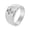 Silver, variant on Zircon Cross Ring for Men Women Stainless Steel Band Sparkling Statement Jewelry Silver Size 8