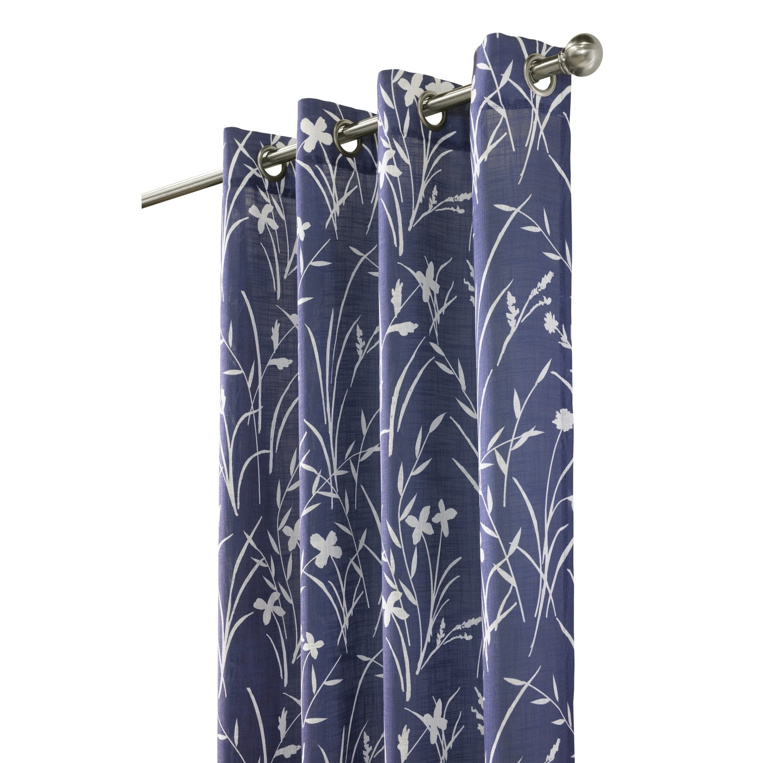 Habitat Augusta Grommet Curtain Panel Window Dressing 52 x 84 in Blue