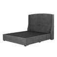 thumbnail image 2 of Box Base Cama Individual + Cabecera Zefyr Gris Oscuro, 2 of 8