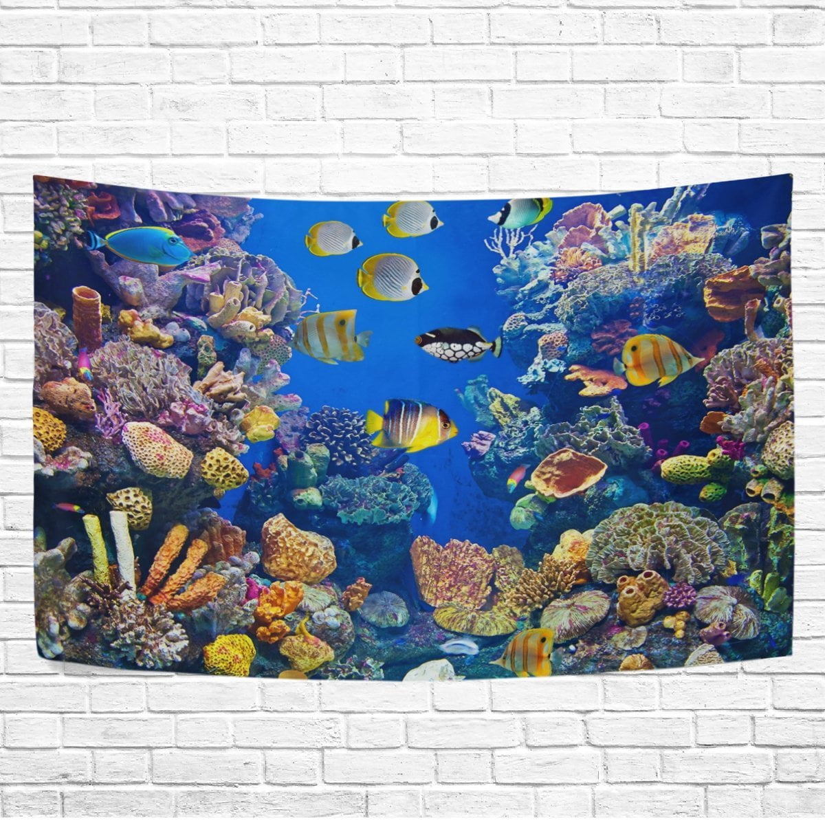 POPCreation Home Decor Collection, Colorful Coral Reef Fish Wall Art