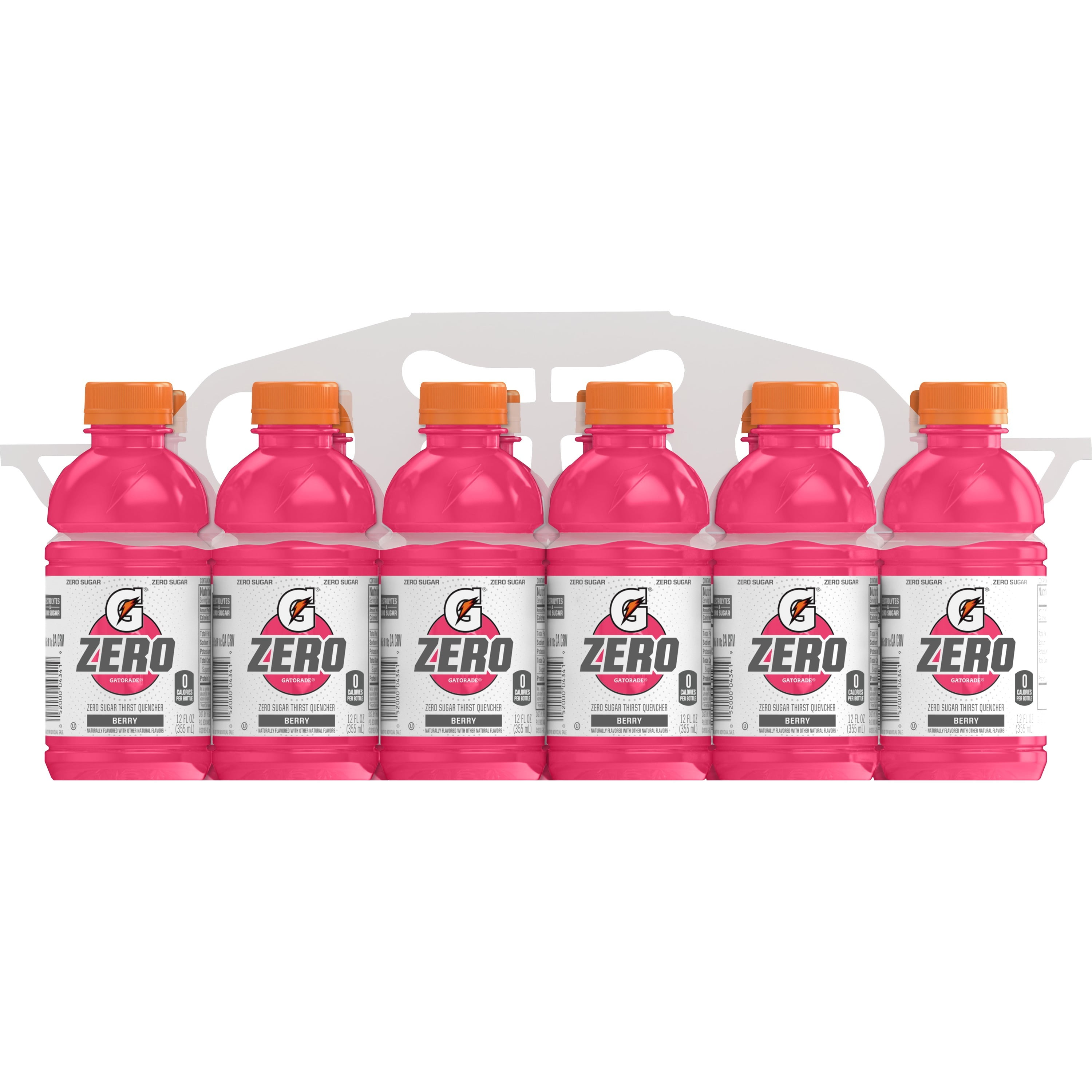 Gatorade G Zero Thirst Quencher, Berry, 12 oz Bottles, 12 Count