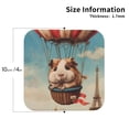 thumbnail image 2 of Kdxio Hot Air Balloon Guinea Pig Funny Coasters,4 Pcs Leather Coasters,Housewarming Gifts,Protect Furniture from Water Marks Scratch and Damage, 2 of 6