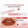 thumbnail image 2 of Red Matte Lip Gloss Stick with Delicate Unique Sponge Lip Brush and Smooth Velvet Lipsticks for Women Lip and Blush 8ml, 2 of 5