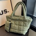 thumbnail image 4 of Bolso Mano Hinchado Gran Capacidad para Mujer Cloud Totebag Con Una Pequeña (verde), 4 of 9