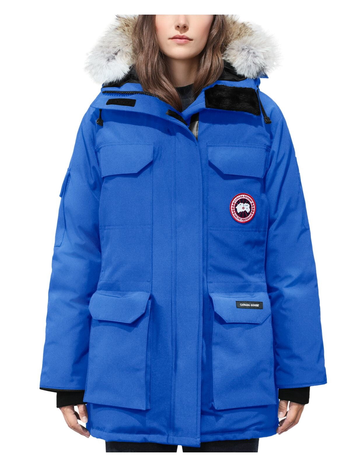 canada goose coat fluffy hood