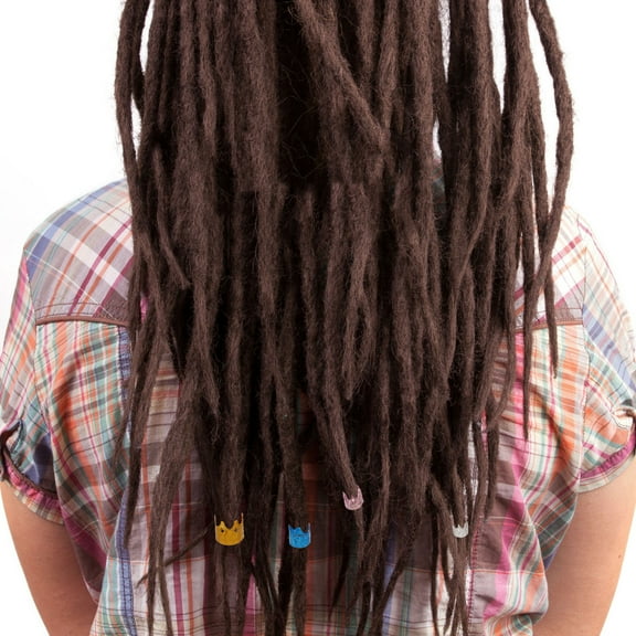FRCOLOR 100pcs Hair Dreadlocks Jewelry Braid Cuffs Crown Shaped Hair Rings Braid Hair Accessories Hair Braid Hair Decorations Dreadlocks Accessories Hair Braiding Hair Cuffs Charms