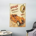 thumbnail image 1 of 1960s Decor Wall Hanging Tapestry, Vintage Garage Advertising Artsy Worn Print with Some Engine and Mechanical Symbols, Bedroom Living Room Dorm Accessories, 40 X 60 Inches, by Ambesonne, 1 of 1