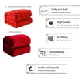 thumbnail image 3 of DBOZE King Size Fleece Blanket (85"x95") – 12lbs Heavyweight, 2-Ply Thick Korean Mink, Ultra Soft & Silky Warm Winter Blanket – Red, 3 of 7