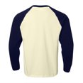 thumbnail image 5 of LUOGENLI Male T-shirts for Mens Male off Shoulder Contrasting Color Raglan Sleeve T Shirt Base Shirt Tee T-shirts Mens Big and Tall St. Patrick's Day Dark Blue M, 5 of 5