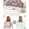 thumbnail image 3 of Purple Boho Pillow Cases Body Size, Smooth Satin Pillowcase for Hair and Skin, Country Retro Tribal Southwest Pattern Decorative Cooling Bed Pillow Covers with Zipper, 20x54 Inches, 3 of 5