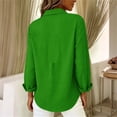 thumbnail image 4 of GUACER Womens Gingham Long Sleeve Blouses Trendy Button Up Collared Shirts Lightweight Casual Tops, 4 of 6