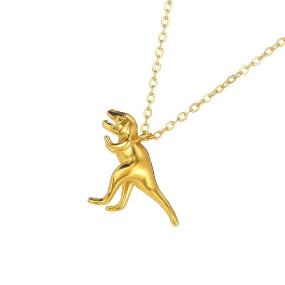 Osdhezcn Trendy Dinosaur Pendant Necklace Adjustable Chain Necklace Cute Wildlife Neck Jewelry Add Fashion Charm to Any Outfits