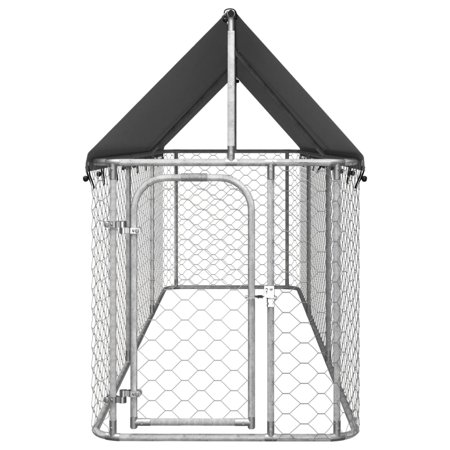 vidaXL 屋外用犬小屋 屋根付き 400x200x150cm動物 ペット用品 ペット用品 犬用品 犬小屋・ドッグラン 代引不可