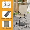 thumbnail image 2 of 2 Pieces Barstools for Patio, Deck, Backyard , Barstool with High Back & Armrest, All-Weather Bar Height Patio Chairs, 2 of 7
