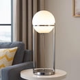 thumbnail image 7 of Benjara Jim 22" Table Lamp- LED Light- Metal Body- Modern Globe Shade- Silver, 7 of 7