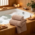 thumbnail image 3 of Huzdenx 2‑Pack Towel Set, Includes 1×Washcloth & 1×Bath Towel, Soft Absorbent Polyester Household Bath Towels for Bathroom, 27.5×55.1in Bath Towel,13.7×29.5in Hand Towel, Multiple Colors Available, 3 of 4