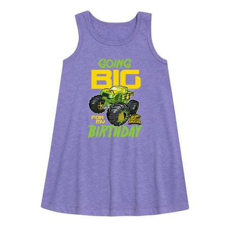 

Hot Wheels - Going Big For My Birthday - Toddler And Youth Girls A-line Dress