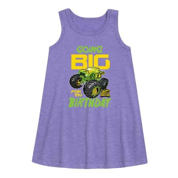 Hot Wheels - Going Big For My Birthday - Toddler And Youth Girls A-line Dress