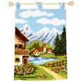 thumbnail image 1 of Vervaco Stamped Cross Stitch Wall Hanging Kit Alpine Village 16" x 21.2", 1 of 1